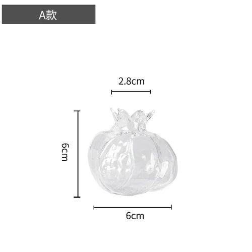 Простая Современная креативная стеклянная прозрачная мини ваза Ins сухие цветы стеклянная небольшая ваза украшение гостиной украшение вазы - Цвет: --A