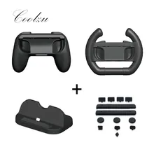 Супер игровой комплект charging Dock контроллер сцепление резиновой пробкой контроллер колеса зарядки Кронштейн пыли разъем для Nintend консоли коммутатора