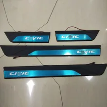 High Quality Car Accessories ABS Door Sills Scuff Plate For Honda For Civic 2016