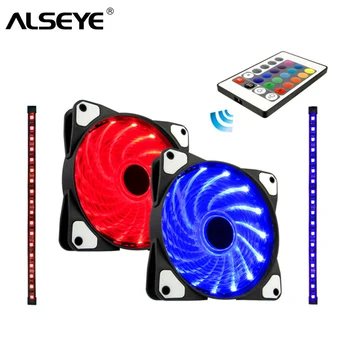 ALSEYE CLS-200 RGB Fan 120mm Remote PC Fan RGB Adjustble 2 Strips and 2 Fans Kit