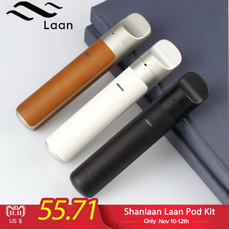 

Electronic Cigarettes Shanlaan Laan Pod Mod 1300mAh 40W Starter Kit 2ml Capacity Cartridge All-In-One Vape Vaporizer
