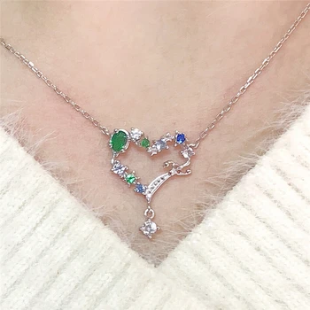 

Cartoon Anime Sailor Moon Sailor Uranus & Neptune 925 Sterling Silver Heart Love Pendant Necklace New Cosplay Xmas Gift