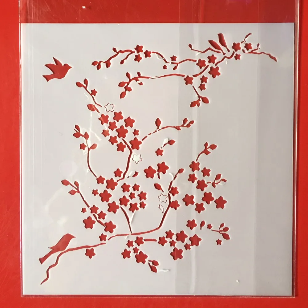 

Hot 13cm 5.1" Bird Tree DIY Layering Stencils Wall Painting Scrapbook Coloring Embossing Album Decorative Paper Template