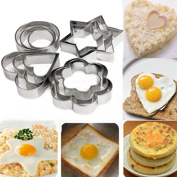 

12pc/set Baking Molds Stainless Steel Cookie Cutters Biscuit DIY Stencils Star Shape Cake Mold Kitchen Bakeware Pastry Tools