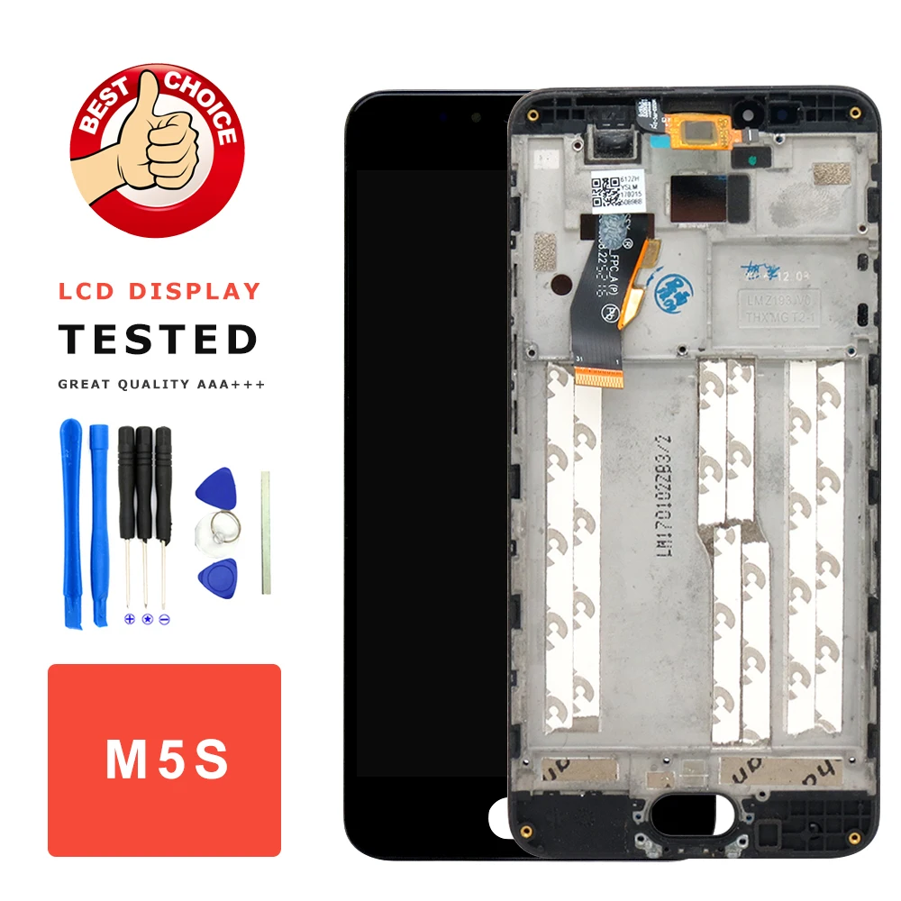 

2017 New For Meizu M5S LCD Display Touch Screen Replacement 5.2inch MeiBlue M5S Mini Moblie Phone Parts With FreeTools