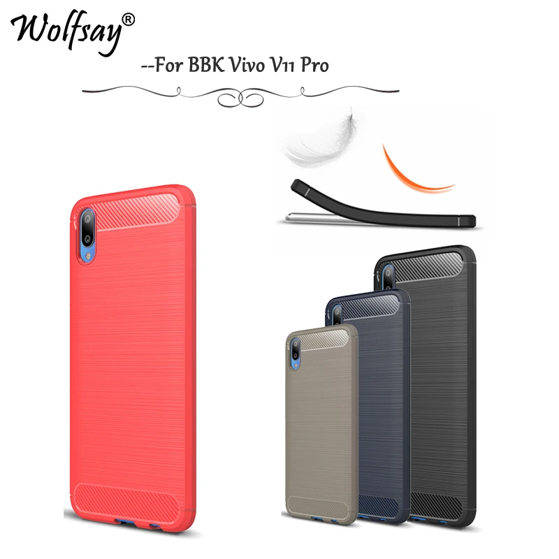 Wolfsay Cover For Vivo V11 Pro Case Soft TPU Armor Rubber Phone Case