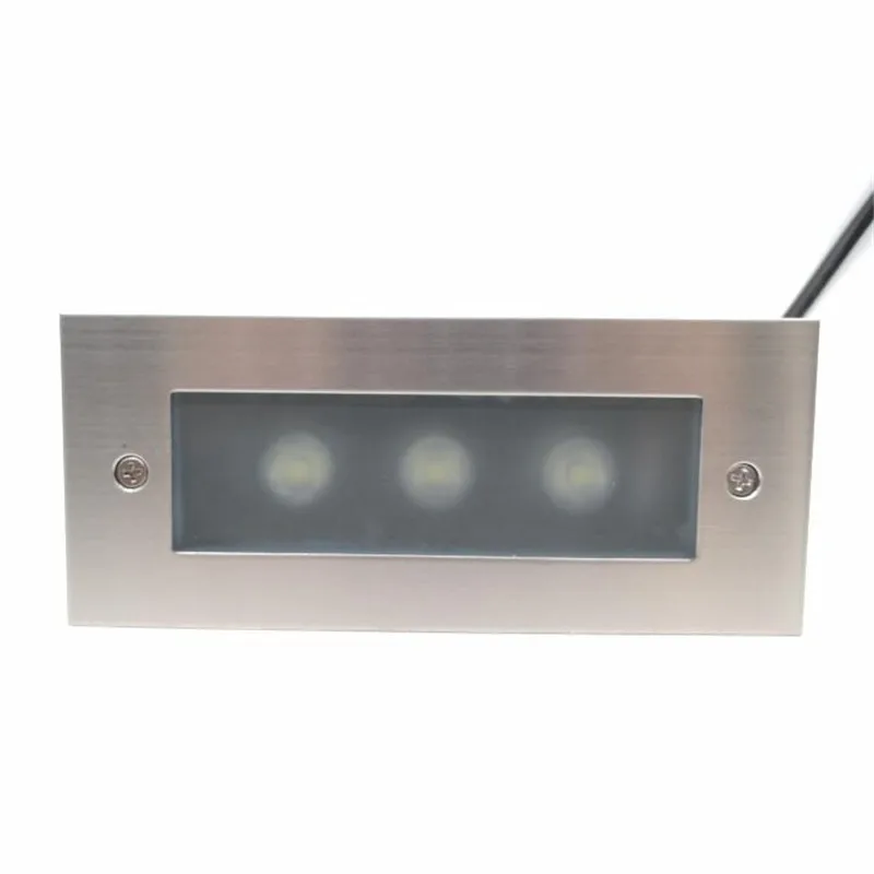 Waterproof IP68 3W LED Footlight Outdoor 12V/85-265V Warm White Cold White LED Stairs Recessed Wall Light LED Step Lamp