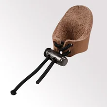 Стрельба из лука охота искусственная кожа палец кольцо защита больших пальцев протектор