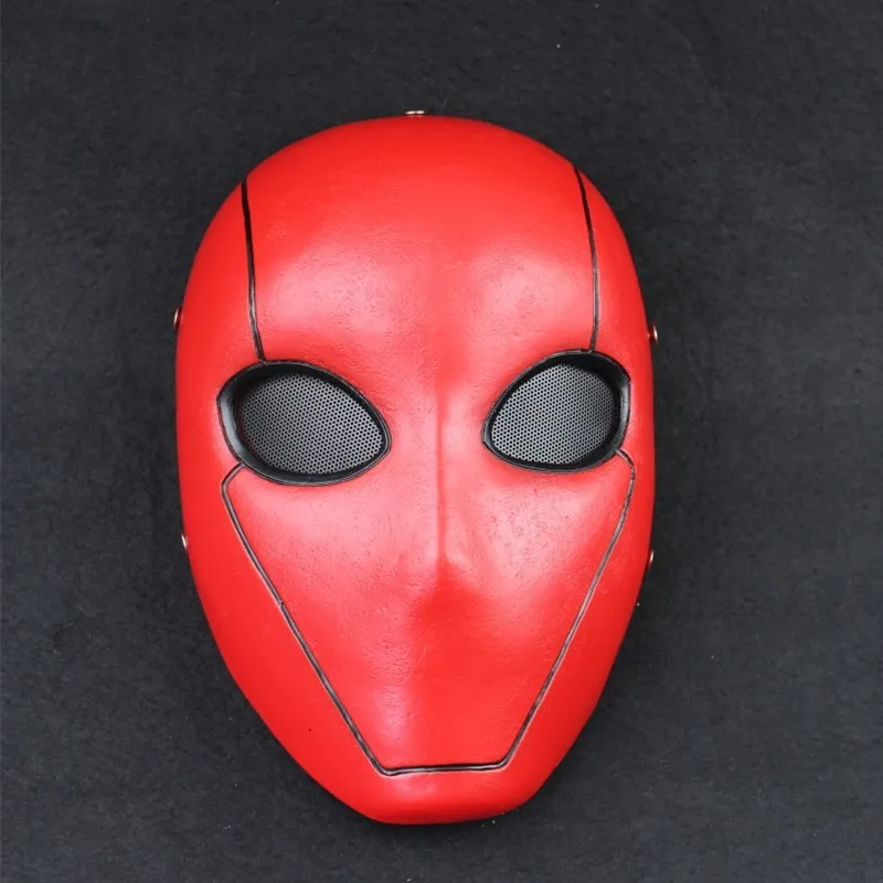 Special  Game Injustice League Jason Todd Cosplay Batman Mask Full Face Red Hood Resin Mask Halloween Party 