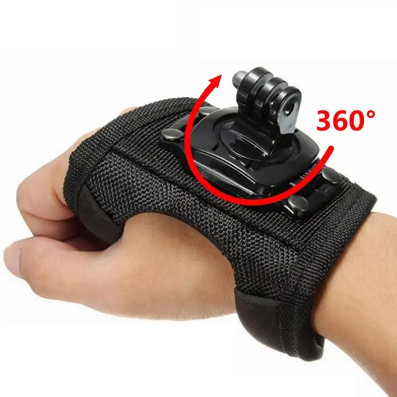 

360 Degrees Wrist Band Arm Strap Belt Tripod Mount for GoPro Hero 4 3+ 3 2 Camera Fist Adapter Band Case for Go Pro Accessories
