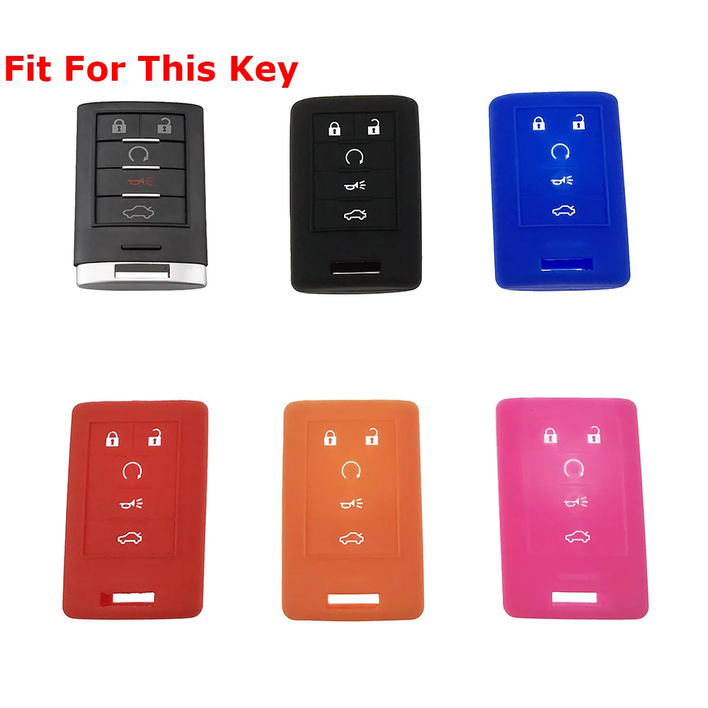 

Silicone Key Case For Cadillac CTS DTS STS Auto Key Cover Shell Holder Decoration Styling for For Cadillac Accessories