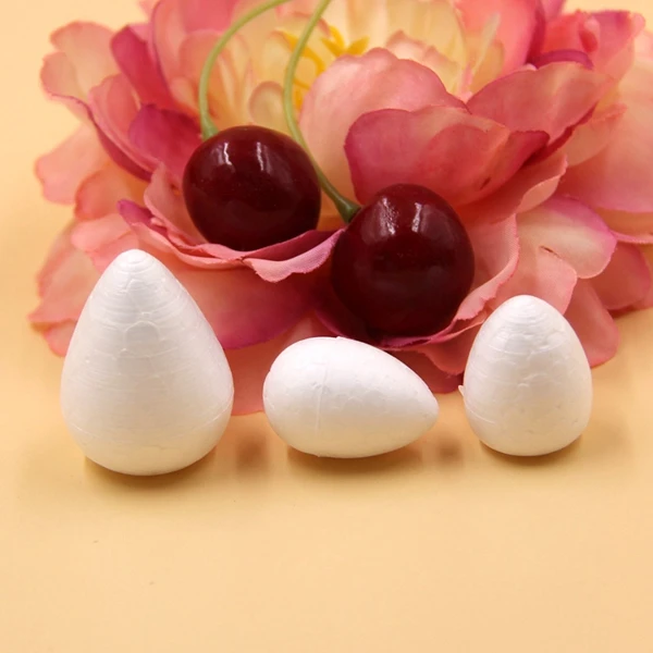 50PCS DIY Craft White Drop Flower Stamen Modelling Polystyrene Styrofoam Foam Balls For Christmas Wedding Party Gifts Decoration Drop Flower Stamen