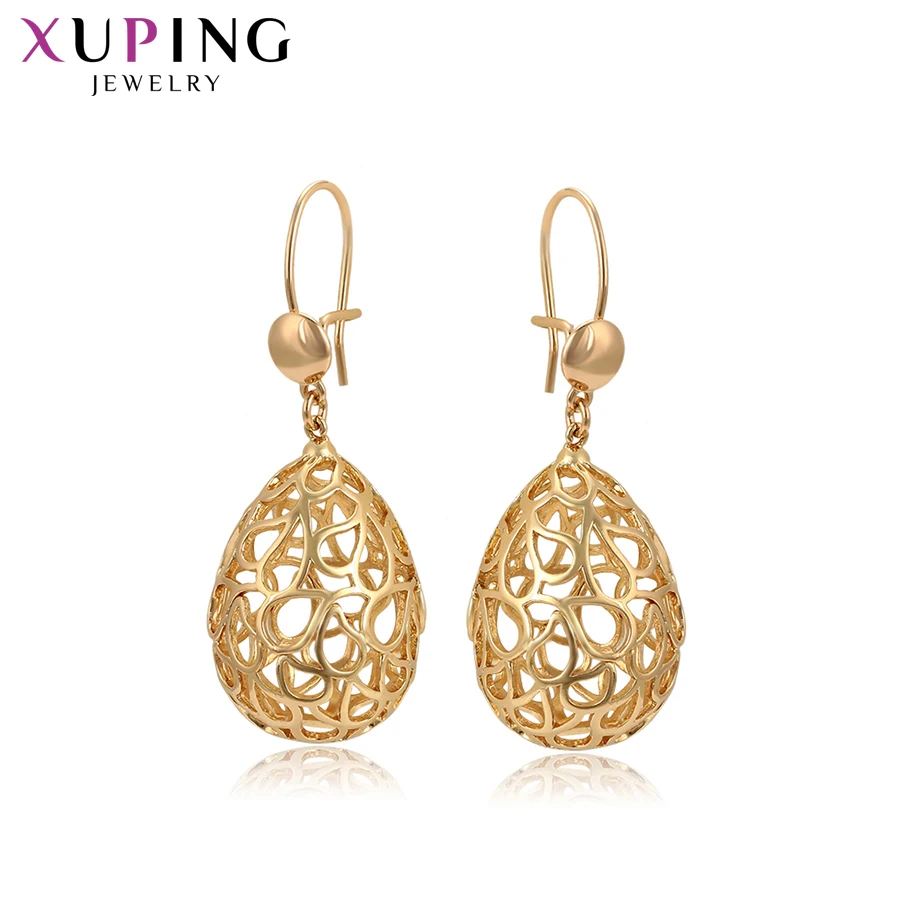 

Xuping Elegant Round Shape Exquisite Eardrops Earrings Gold-color for Women Trendy Jewelry Family Gifts S194.1-98435