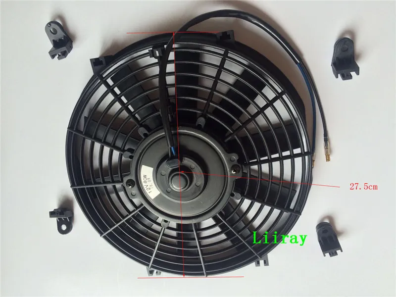 

10 inch universal auto ac electric fan 12v 80watt pull Inhalation fan with 10 straight blades
