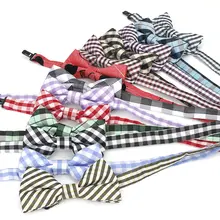 Совершенно Классический Клетчатый Детский галстук-бабочка для животных, Детские регулируемые вечерние галстуки-бабочка