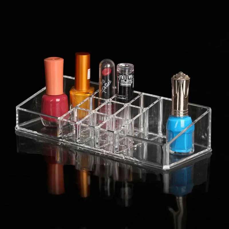 

Acrylic Makeup Organizer Lipstick Eyeliner Mascara Storage Eyebrow Pencil Display Shelf Box Clear Plastic Cosmetic