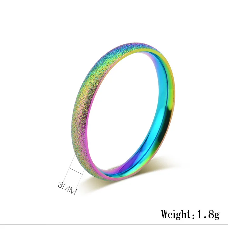 Rainbow Wedding Ring | Top Quality Titanium Ring