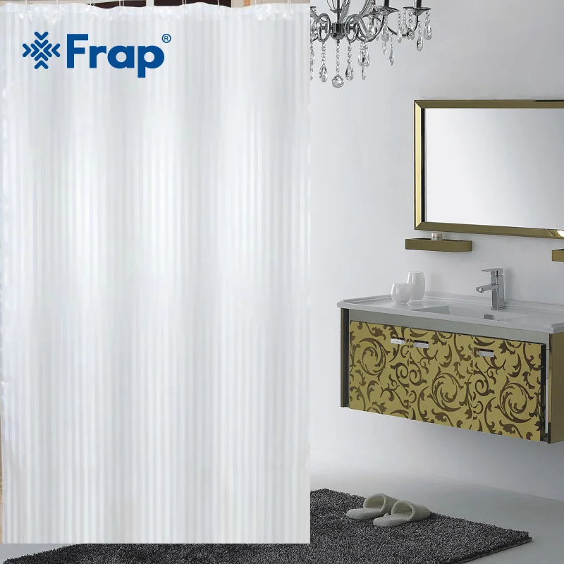 

Frap 7color 180*180cm Popular solid Bathroom Curtains Big Circle Shower Curtain Fabric Polyester Bath curtains with hooks F8602