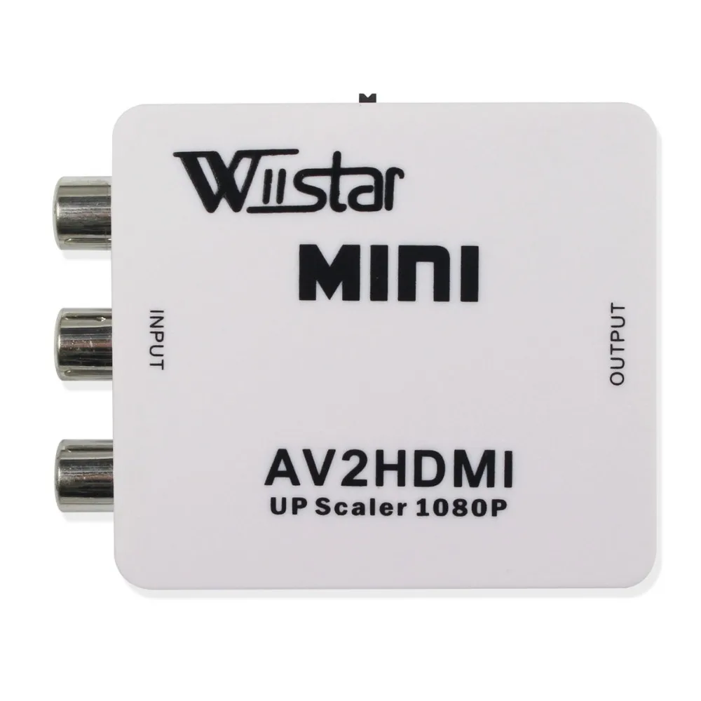 Wiistar Mini AV2HDMI Upscaler 1080P PS 2 DV Adpter AV RCA к HDMI видео конвертер адаптер