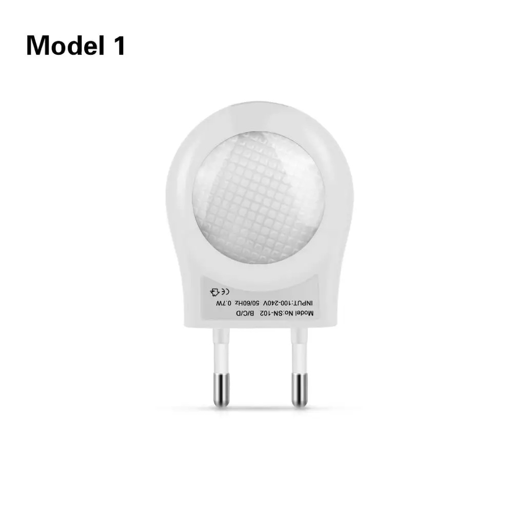 Светодиодный светильник Luces с датчиком включения/выключения, светодиодный ночник с европейской вилкой, прикроватная лампа для детей, ночной Светильник для спальни - Испускаемый цвет: Model 1
