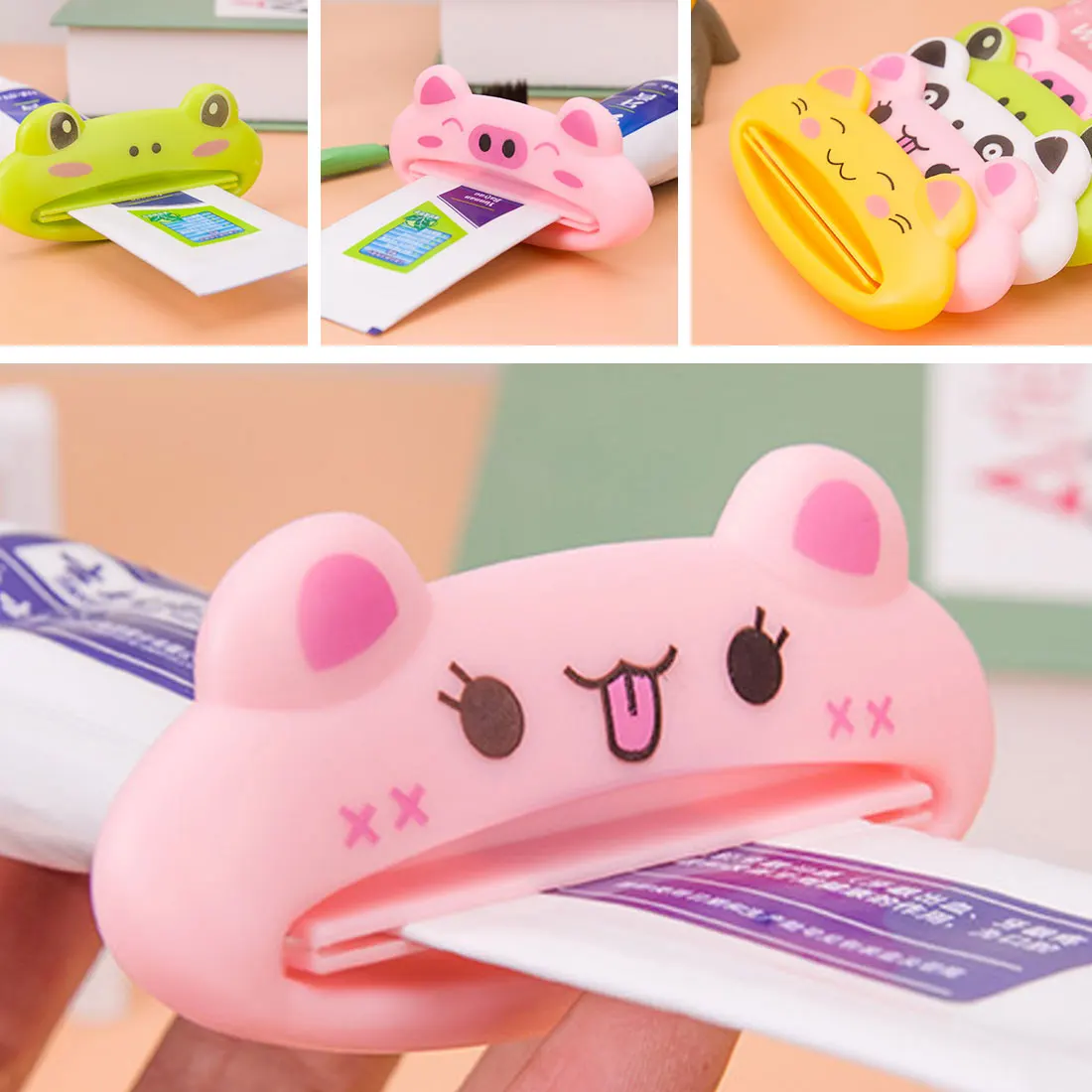 

Toothpaste Dispenser Cute Cartoon Animal Multi function squeezer toothpaste squeezer Home Commodity Bathroom Products