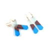 gifts for women earrings jewelry Fashion retro wood resin , hand-made features of natural grain, factory wholesale. ► Photo 3/6