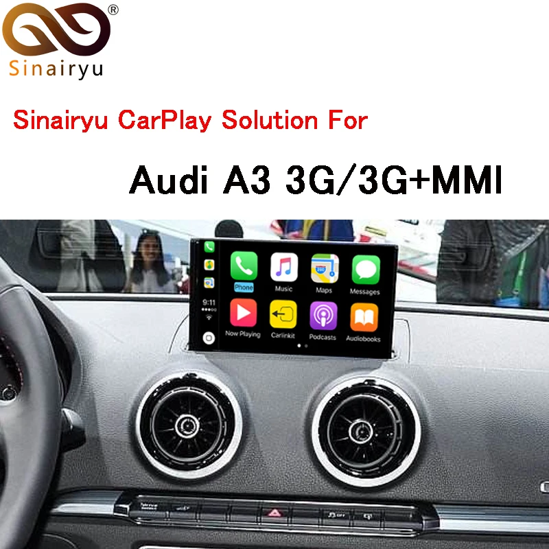 Sinairyu Автомобильный мультимедийный A3 3g MMI Смарт Apple CarPlay Box OEM Carplay Android Авто IOS Airplay