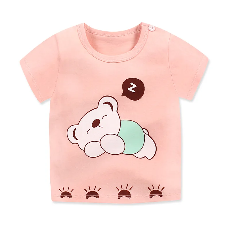 Детская одежда модные футболки для малышей летние хлопковые топы унисекс для маленьких мальчиков и девочек от 6 до 24 месяцев, детские футболки с короткими рукавами и круглым вырезом