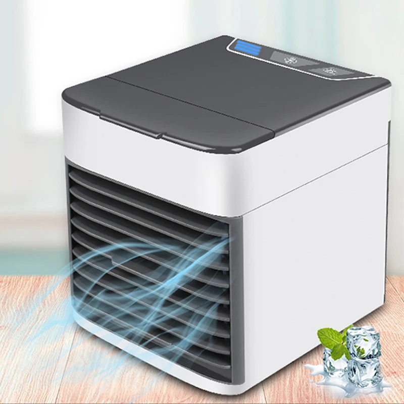 

Air Cooling Fan Mini USB Portable Air Conditioner Humidifier Purifier Light Desktop Air Cooler Fan Table Desk Home Travel Hand