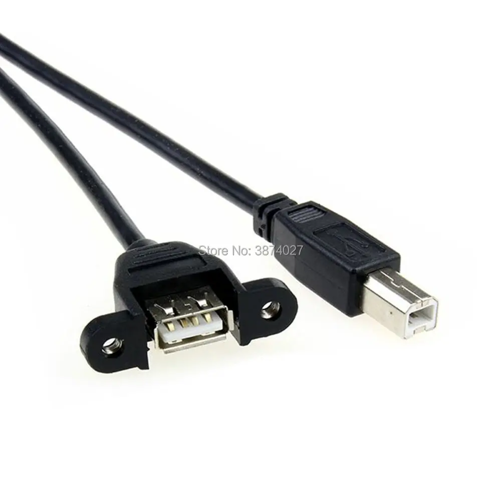 Переходник с USB A мама на B папа 2 0 кабель для монтажа панели 30 см/50 см/100 см|Кабели USB|