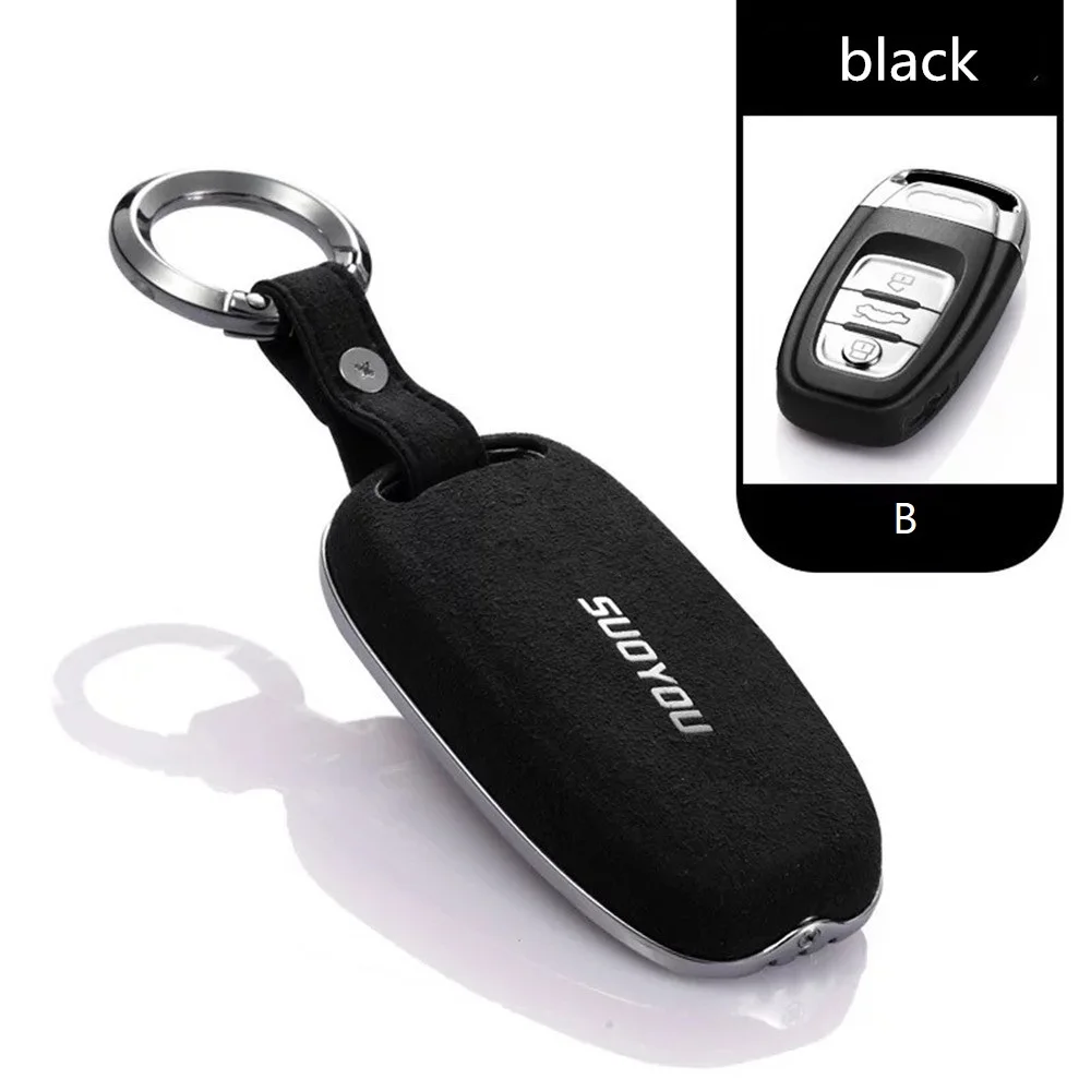 

Car Key Case Cover For AUDI A4 B9 Q5 Q7 TT TTS 8S 2016 2017 Genuine Leather Galvanized Alloy for Audi A4 A4L A5 A6 A6L Q5 S5 S7