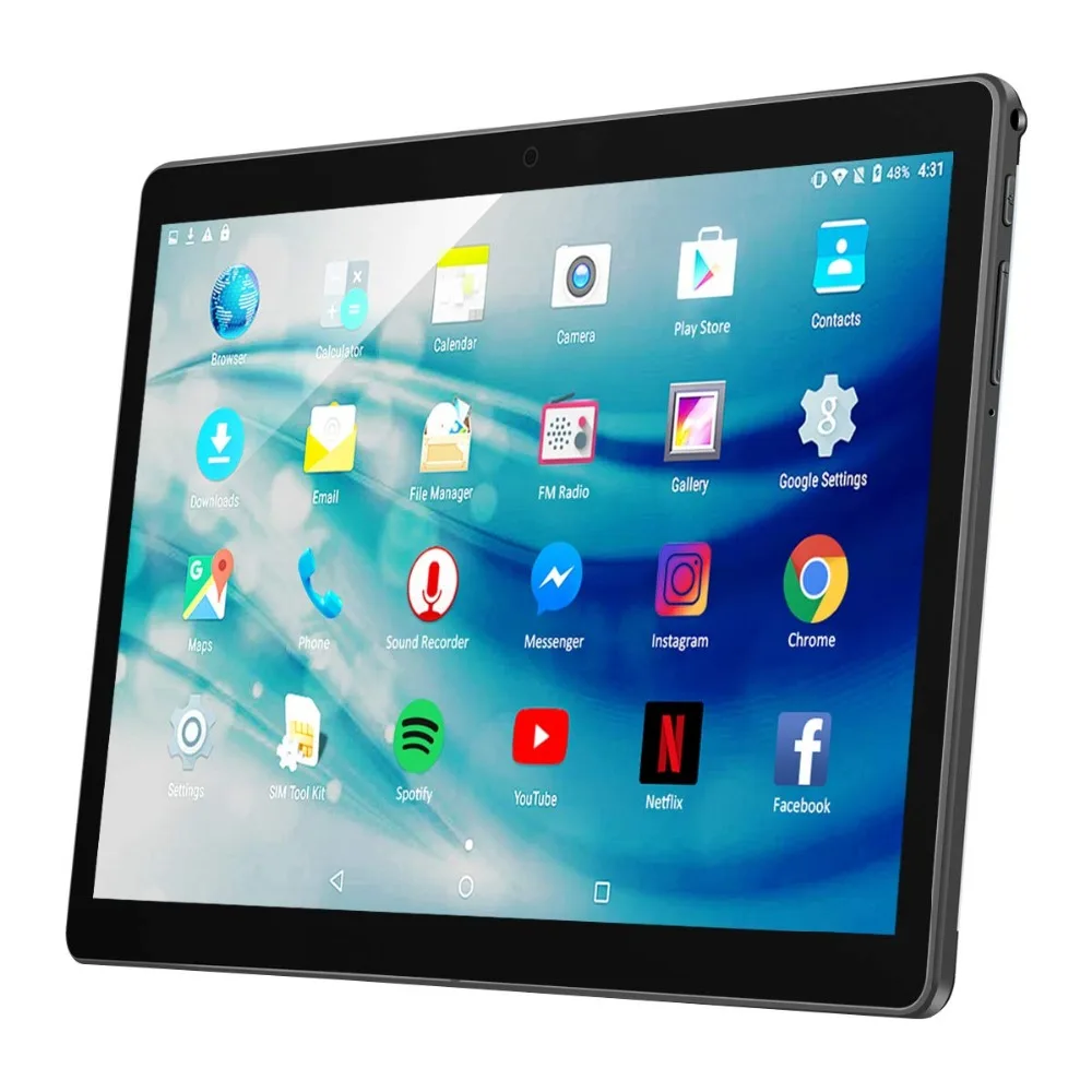 

ZONNYOU Android 7.0 Tablet PC 10.1-inch 4GB RAM 64GB ROM Dual Sim Tablet Deca Core 3G 4G Phone Call Wifi Bluetooth GPS Tablet PC