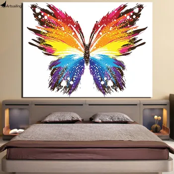 

HD Printed 1 piece canvas Painting insect poster color butterfly canvas painting for living room posters Free shipping/ny-6714D