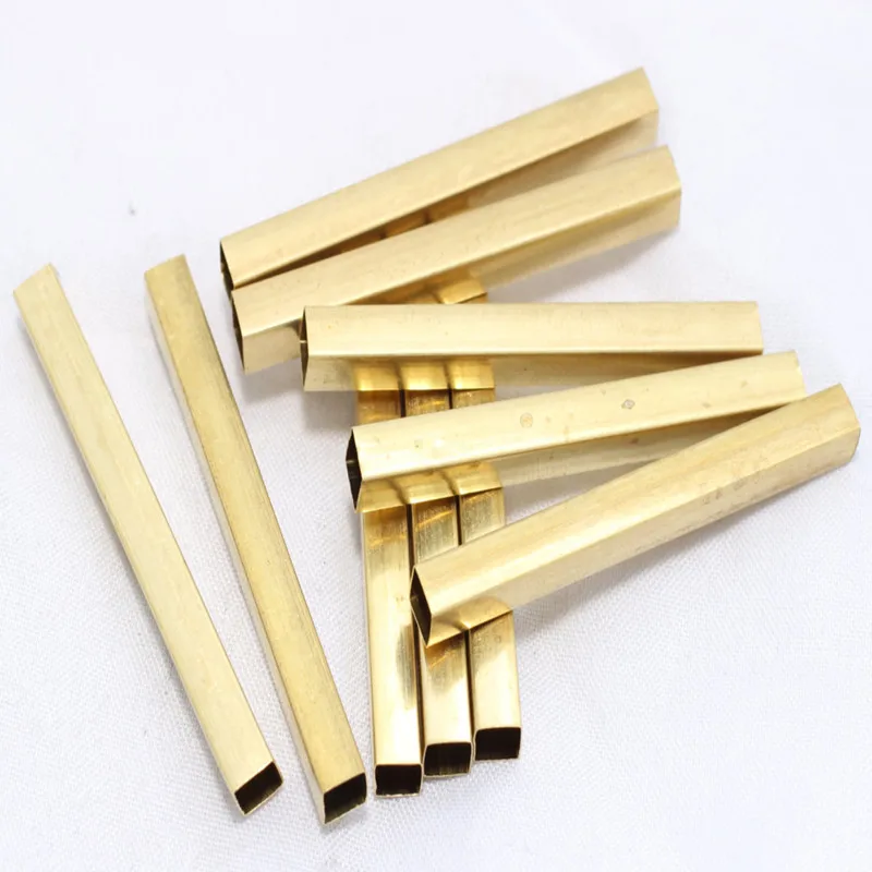 

40 Pcs Raw Brass Square Tube Beads (Nickel Free and Lead Free). sz4x4x40mm.TBR73*.(BRC283)
