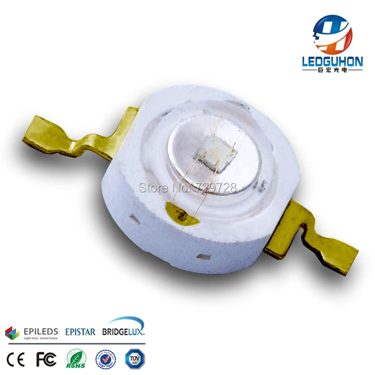 

Gold-plated frame high power led beads 3W UV 365nm led diodes