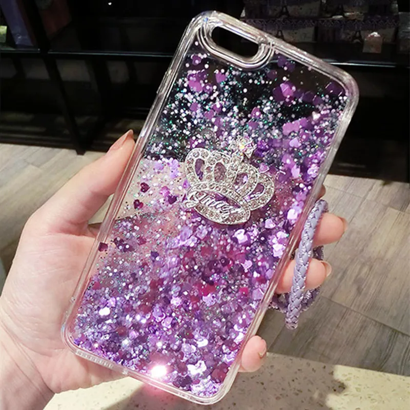 Для iPhone XR XS Max X Crown Dynamic жидкие блестки песок Quicksand чехол для телефона Мягкий
