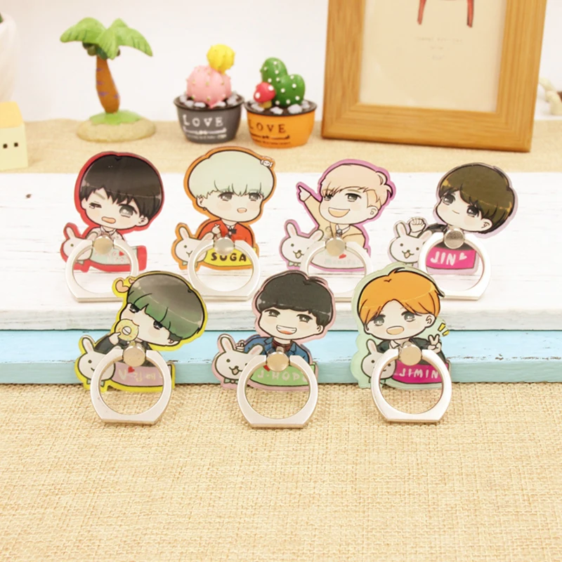 Kpop BTS Bangtan Boys Album V Suga Jungkook Jimin Jhope J-hope Jin Case Rings 360 Degree Finger Stand Holder Rings ZHK lee min ho album sing for you release date 2014 10 13 kpop