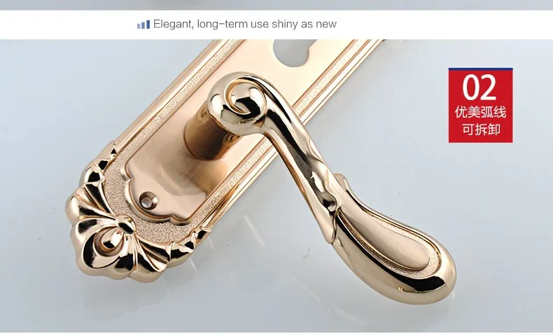 zinc alloy material bedroom door handle