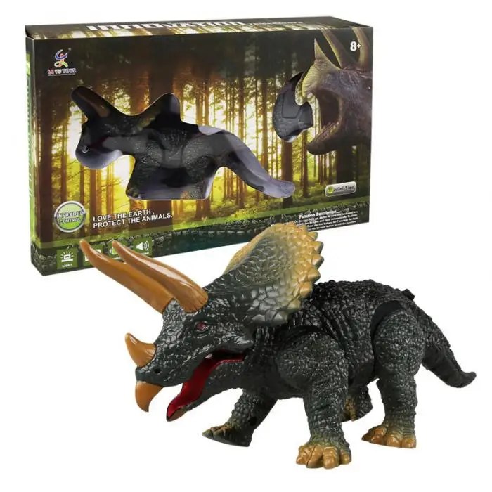 Движущийся ревущий динозавр с дистанционным управлением, Электронный светильник, звуковая игрушка для детей, подарки на Хэллоуин S7JN