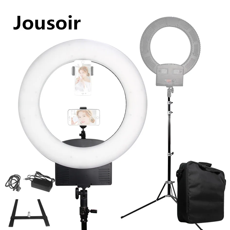 18-3200K-5600K-Stepless-Dimming-48W-LED-Ring-Light-Battery-Mount-Bag-Stand-For-Video-Studio