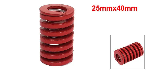 25mm OD 40mm Long Coil Medium Load Stamping Compression Mold Die Spring Red