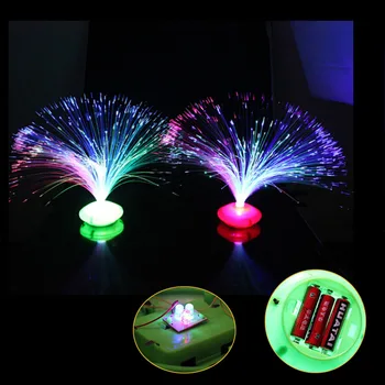 

1PCS Beautiful Romantic Color Changing LED Fiber Optic Nightlight Lamp small night light Chrismas Party Home decoration