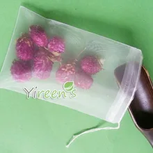 100 шт./лот 80X120 мм нейлоновые чайные пакетики, нейлоновые чайные фильтрующие пакеты, однострунные полупрозрачные чайные пакетики, пакетики чайных листьев