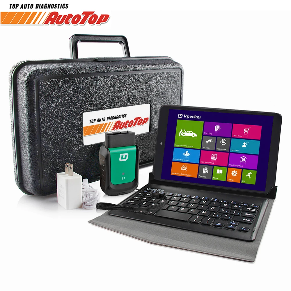 2018 Vpecker Easydiag OBD2 Autoscanner V10.6 WIFI Automotive Scanner + 8 in Windows 10 Tablet
