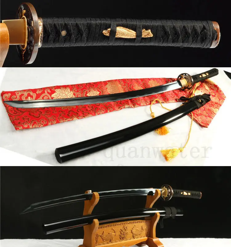 

41' 1060 CARBON STEEL BLACK FISH COPPER TSUBA JAPANESE SAMURAI SWORD KATANA
