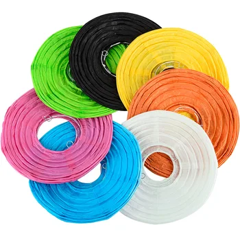 

(5 Pcs) 20cm Round Paper Lantern Birthday Wedding Party Decor Gift Craft DIY Lampion Hanging Lantern Ball Party Supplies Lantern