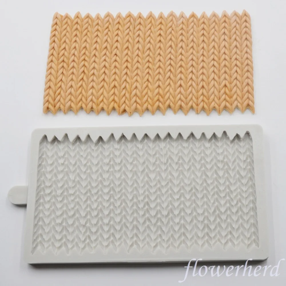 

1pc Chunky Knit Mould DIY New Kind Baby Birthday Cake Mold Fondant Chocolate Silicone Mold Candy Mold Cookie Mold Baking Tool