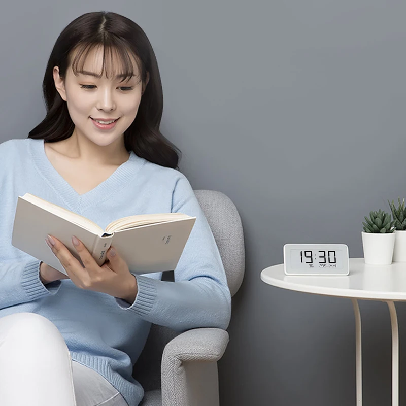 Оригинальные умные часы Xiaomi Mijia с датчиком температуры и влажности цифровые Bluetooth