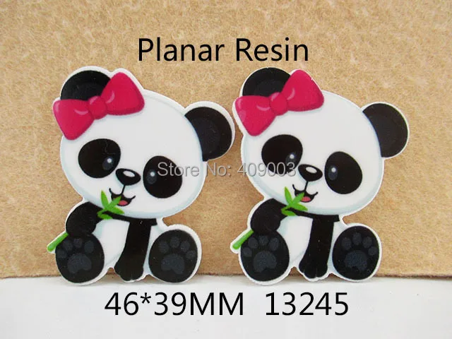 

25Y13245 diy 46*39mm flat back resin cartoon panda picture pattern diy holiday decoration craft scrapbooking .