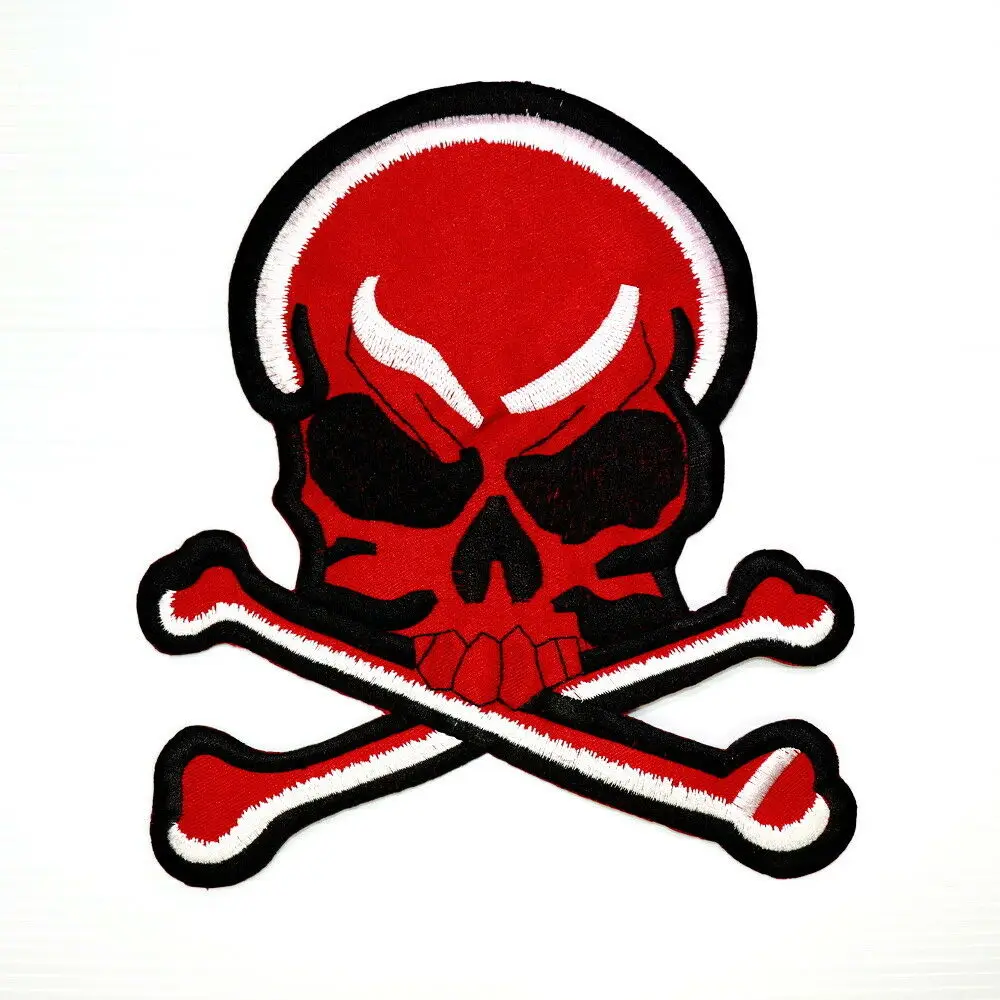 

Custom Embroidered patches Biker iron on patch for clothing backpack factory customize high quality low price